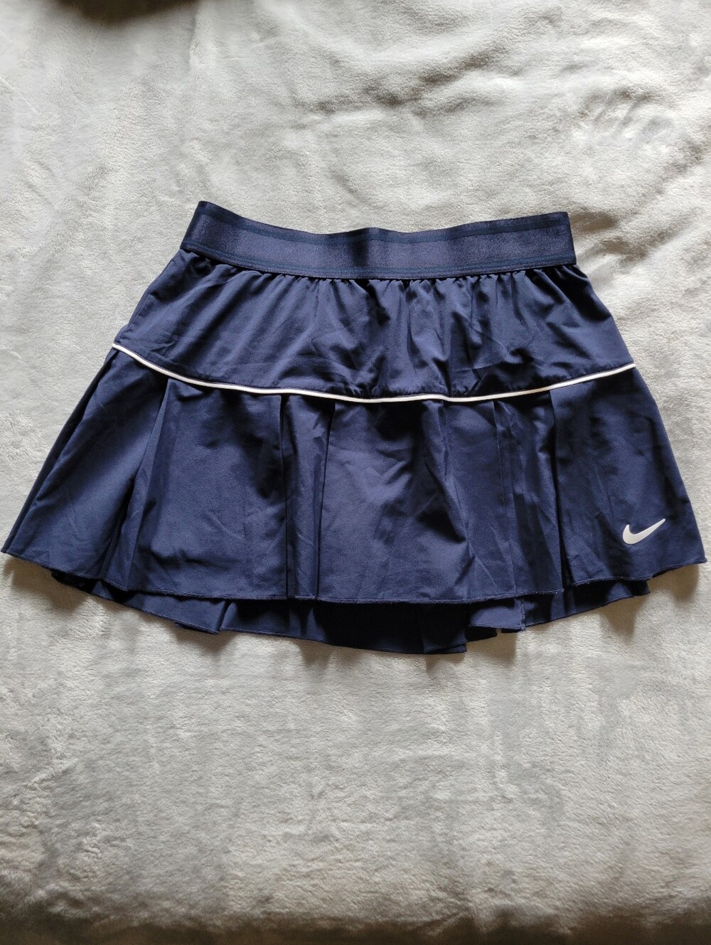 Nike | Women's Navy Skater Tennis Skirt with White Piping